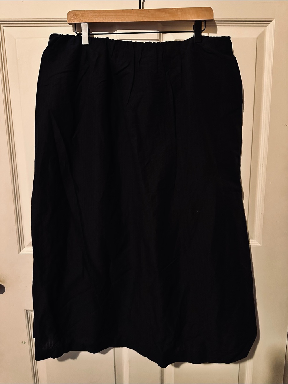 Uniqlo | Skirt | Uniqlo Linen Blend Tuck Long Skirt | Black - Picture 4 of 11